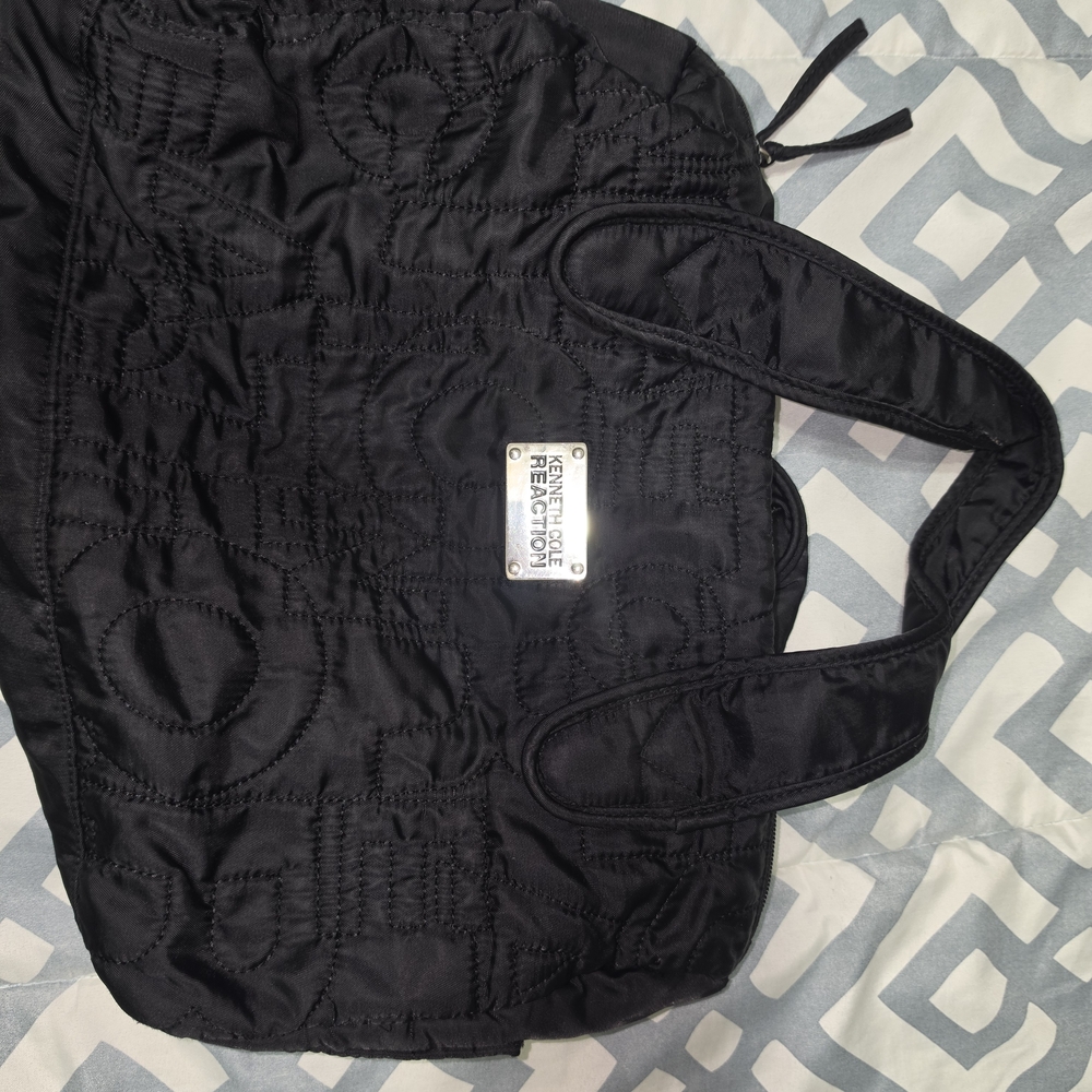 Kenneth Cole Reaction Black Quilted Shoulder Tote